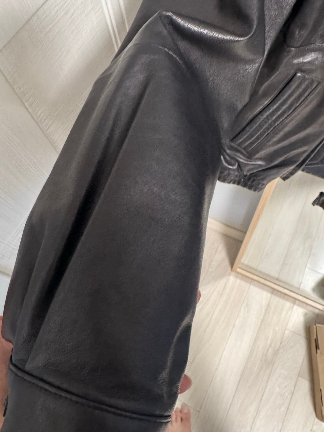 해칭룸 레더 자켓 3사이즈 상품이미지2