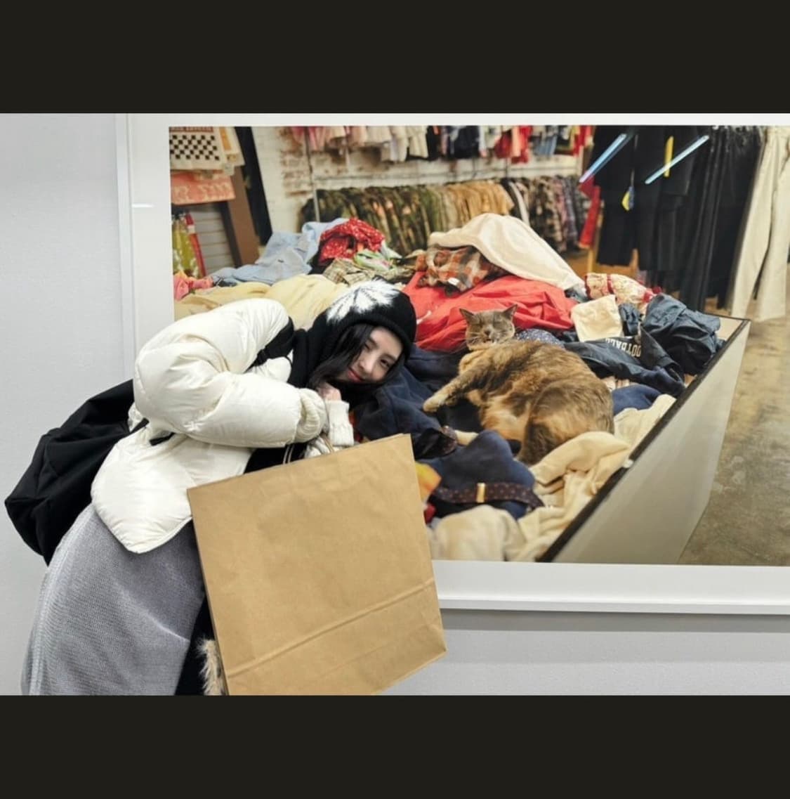 오픈와이와이 자카드 후드 머플러 바라클라바 목도리 한소희 상품이미지2