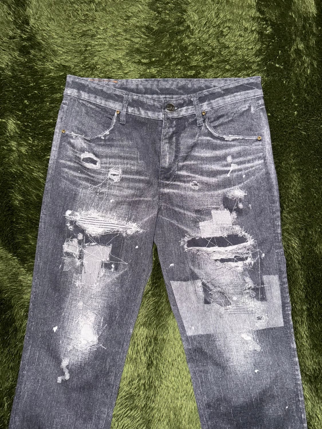 [M] Lee 리 MADE IN JAPAN 리페어 프린트 코튼 팬츠 상품이미지6