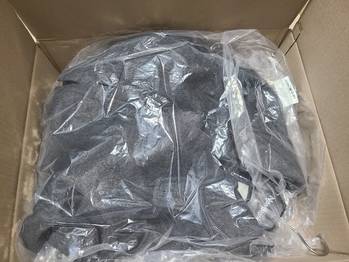 넌블랭크 삭형 발마칸 코트 (멜란지 그레이, M) 상품이미지7