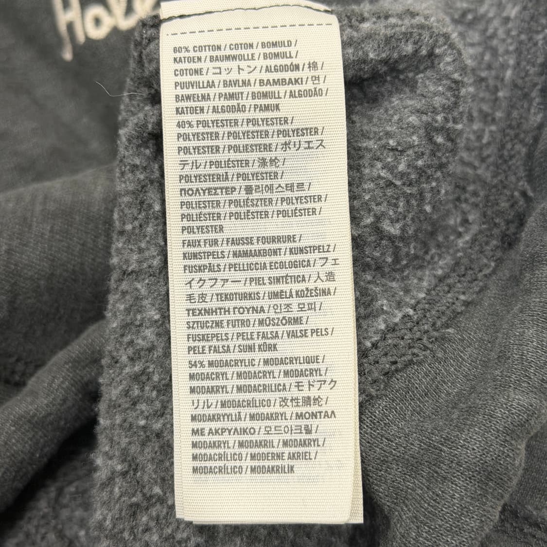 홀리스터 빈티지 딱붙핏 Y2K 울프죠 퍼 후드집업 자켓 그레이 M 상품이미지5