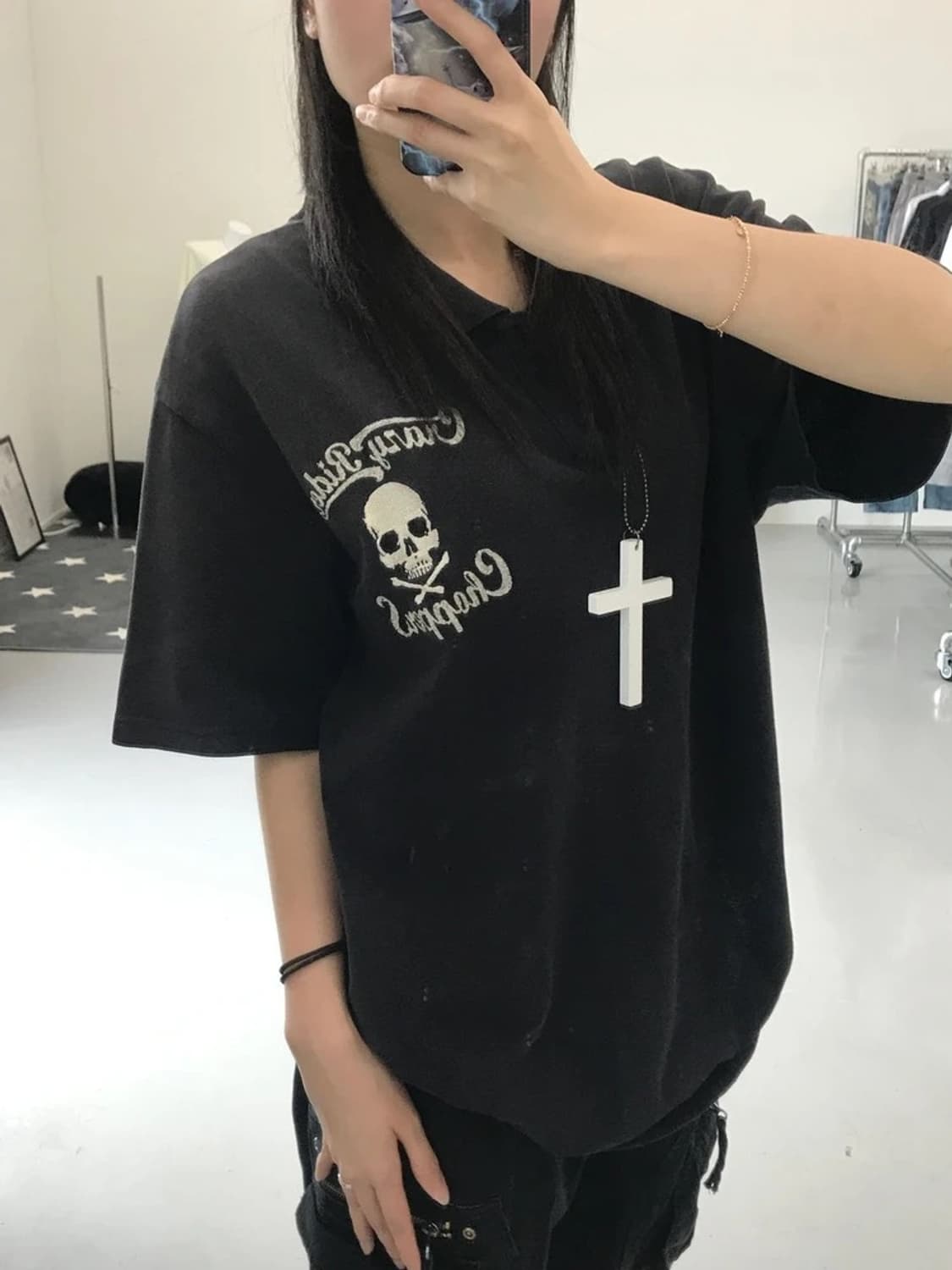 인피니티 해골 프린팅 카라티 상품이미지2