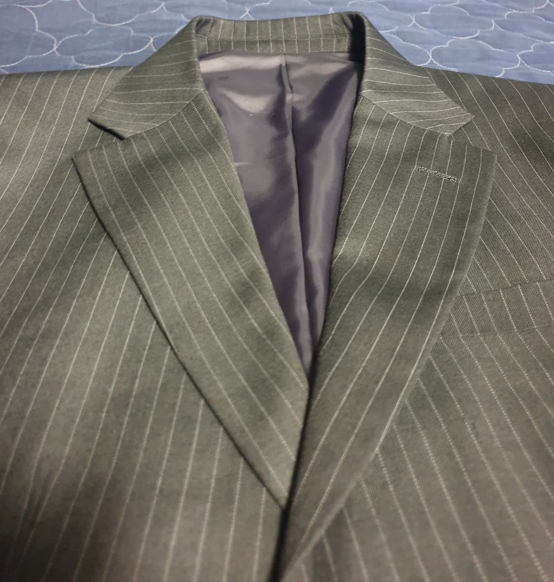 (맞춤정장) 구월양복 실크블렌드 스트라이프 클래식 수트+베스트 셋업 상품이미지2