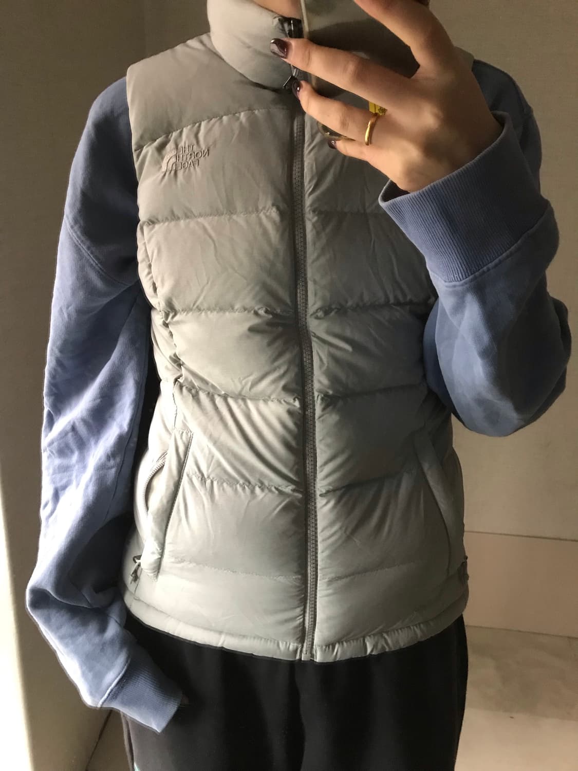 노페 연그레이 조끼패딩 상품이미지5