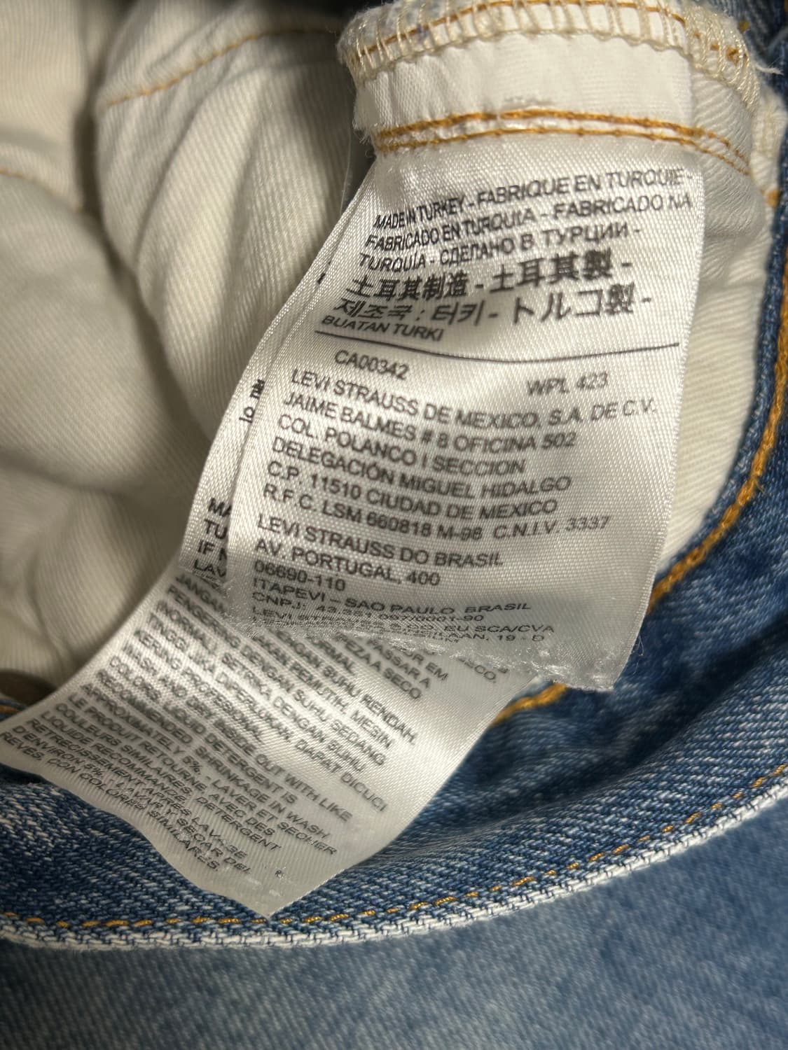 LVC 47501-0192 moonrock 셀비지 데님팬츠 W34 L34 상품이미지10