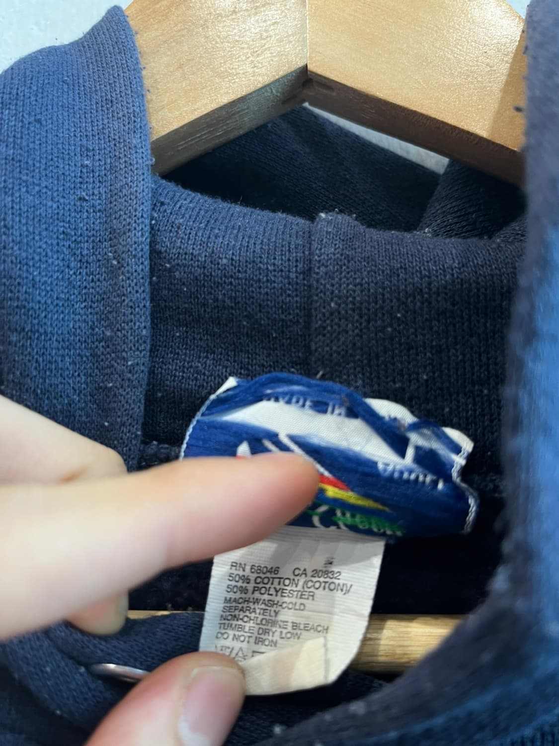 80~90s 벨바쉰 US NAVY 후드 Made in USA 상품이미지4