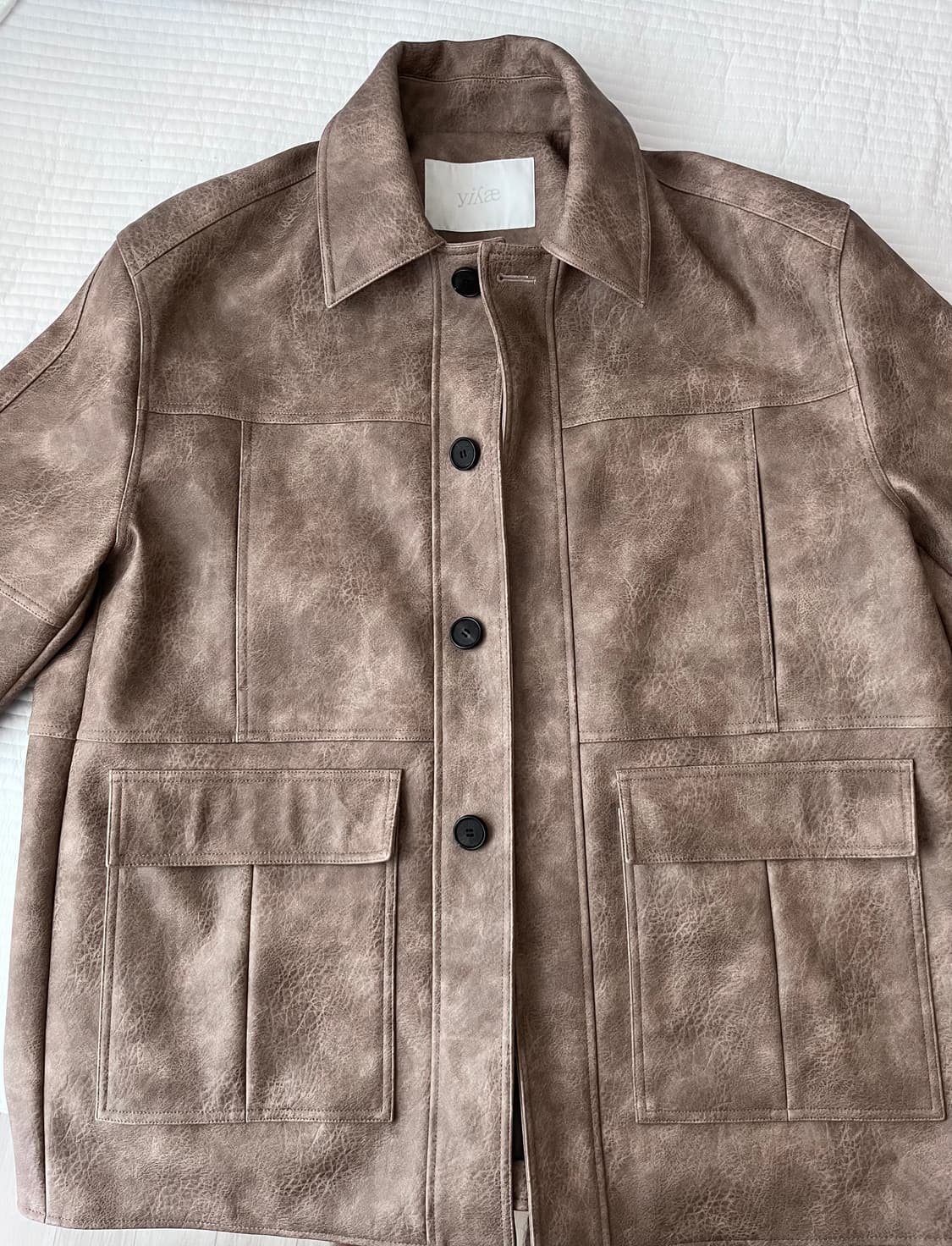 [m] yiyae 샘플 소가죽 코트 상품이미지2