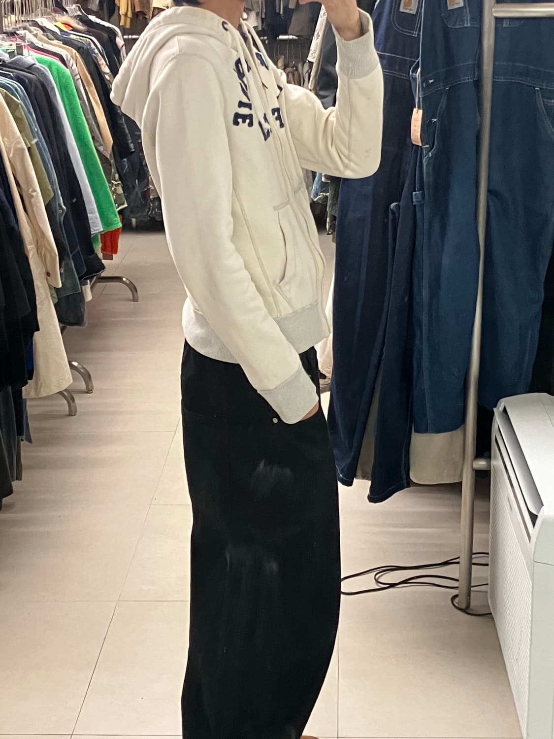 아베크롬비 화이트 후드집업 S 상품이미지8