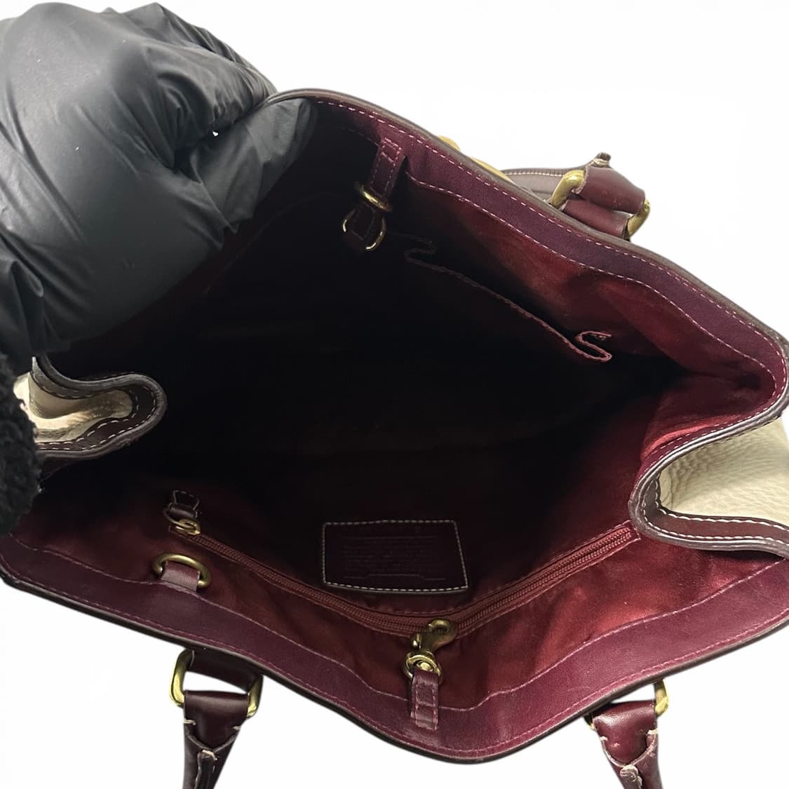 코치 가방 아이보리 빈티지 햄튼 숄더백 토트백 상품이미지4