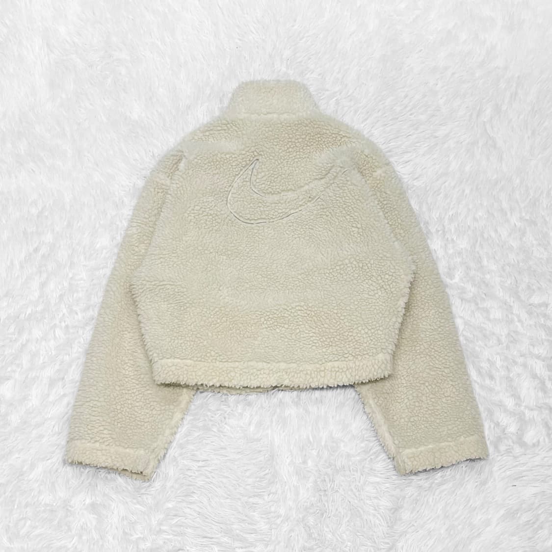나이키 빅 스우시 셰르파 숏 플리스 자켓 아이보리 상품이미지2