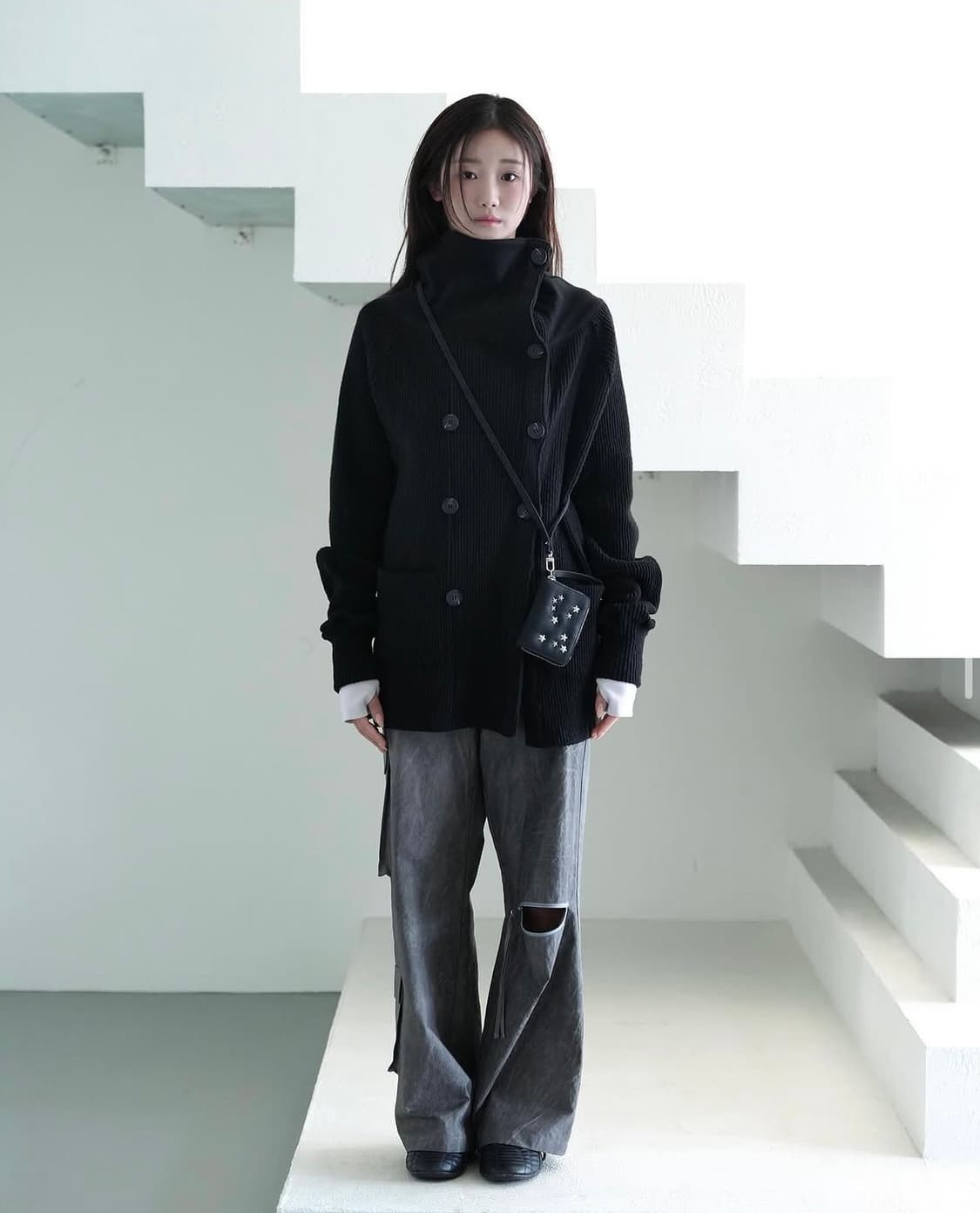 인앤양인하모니 더블버튼가디건 상품이미지1