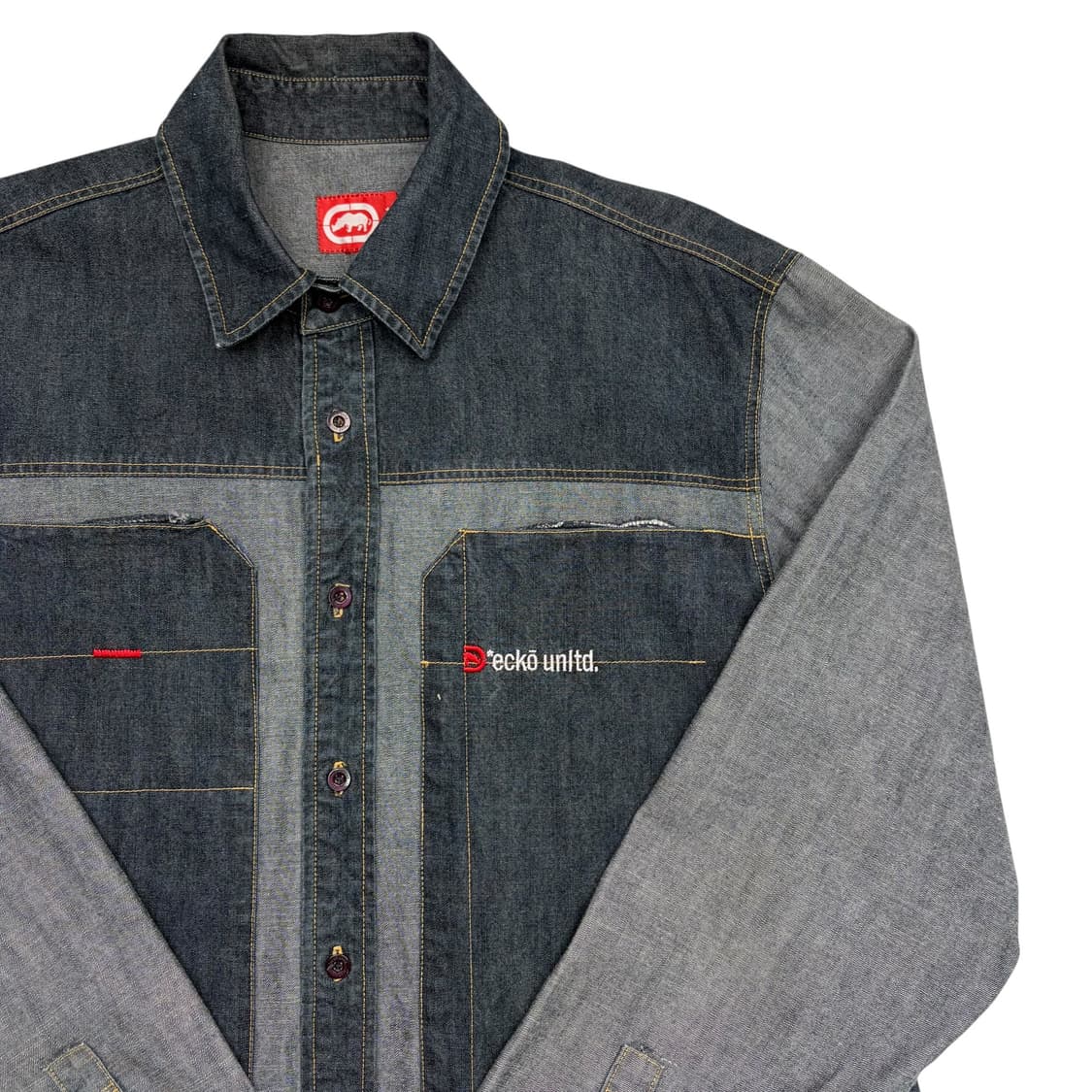 에코 언리미티드 올드스쿨 빈티지 데님 셔츠 L 상품이미지2