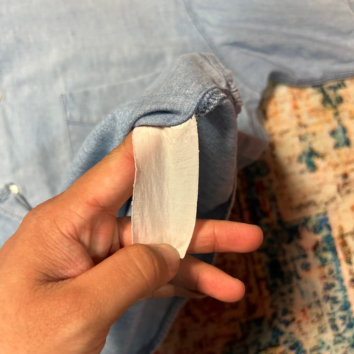 [XL] 90s 리바이스 포켓 샴브레이 반팔 셔츠 상품이미지6