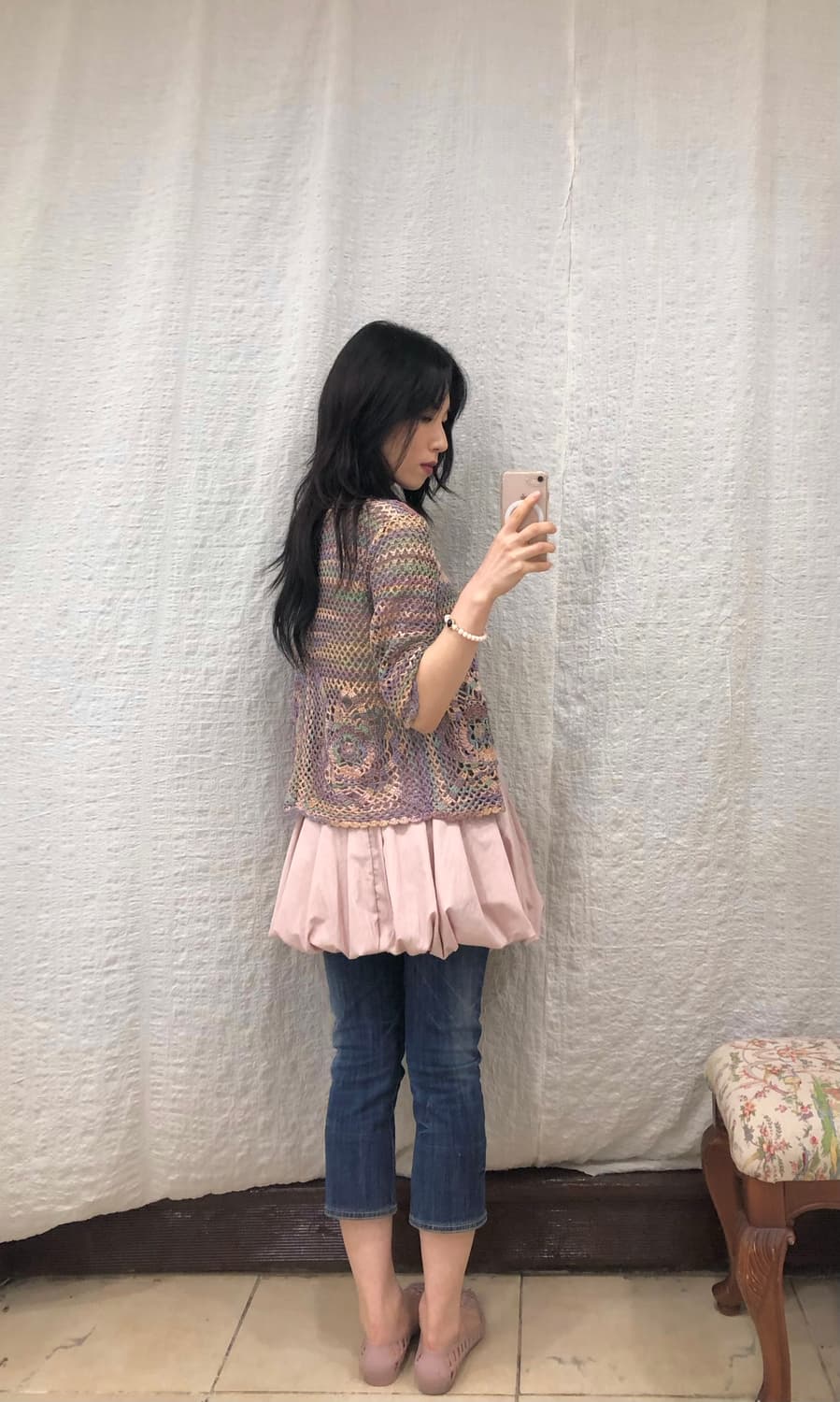 Flower point crochet cardigan 상품이미지5