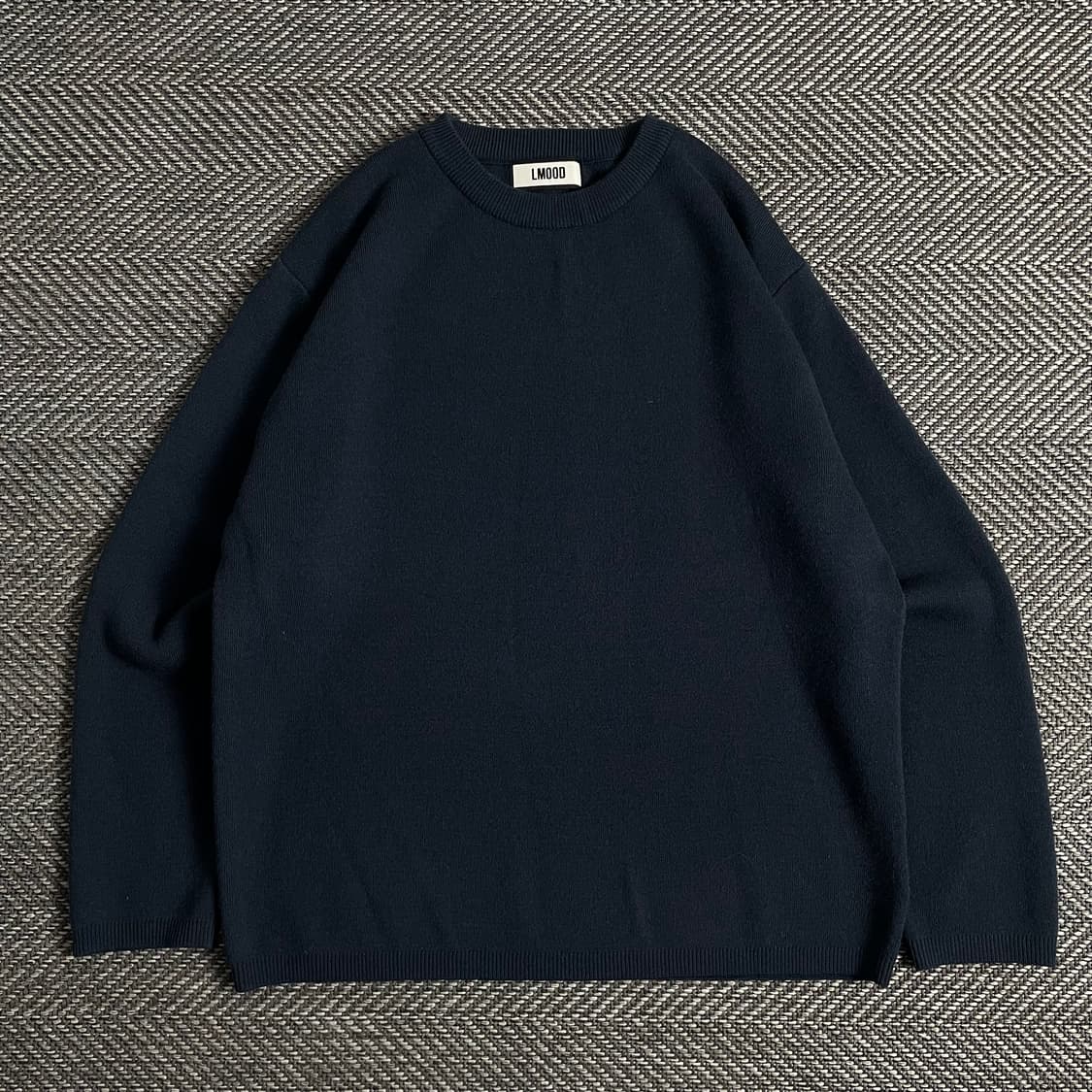 엘무드 화란 네이비 미니멀 니트y 2916 상품이미지2