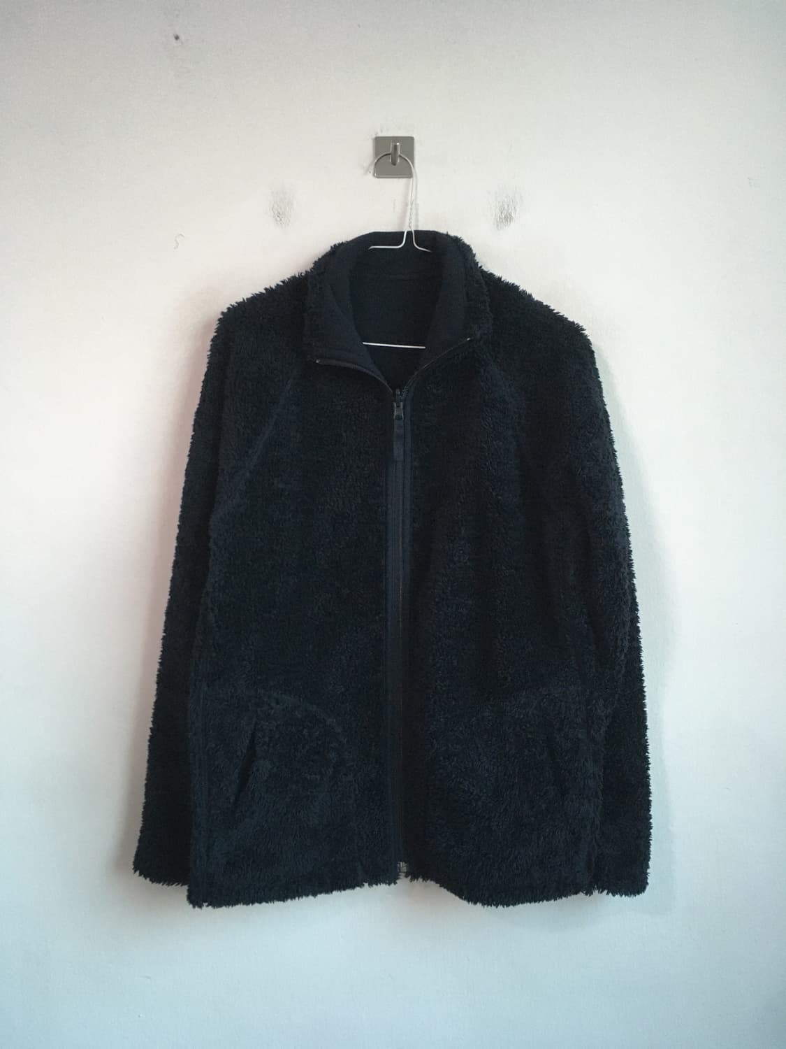 jpn vintage 리버서블 네이비 퍼 후리스 집업 상품이미지3