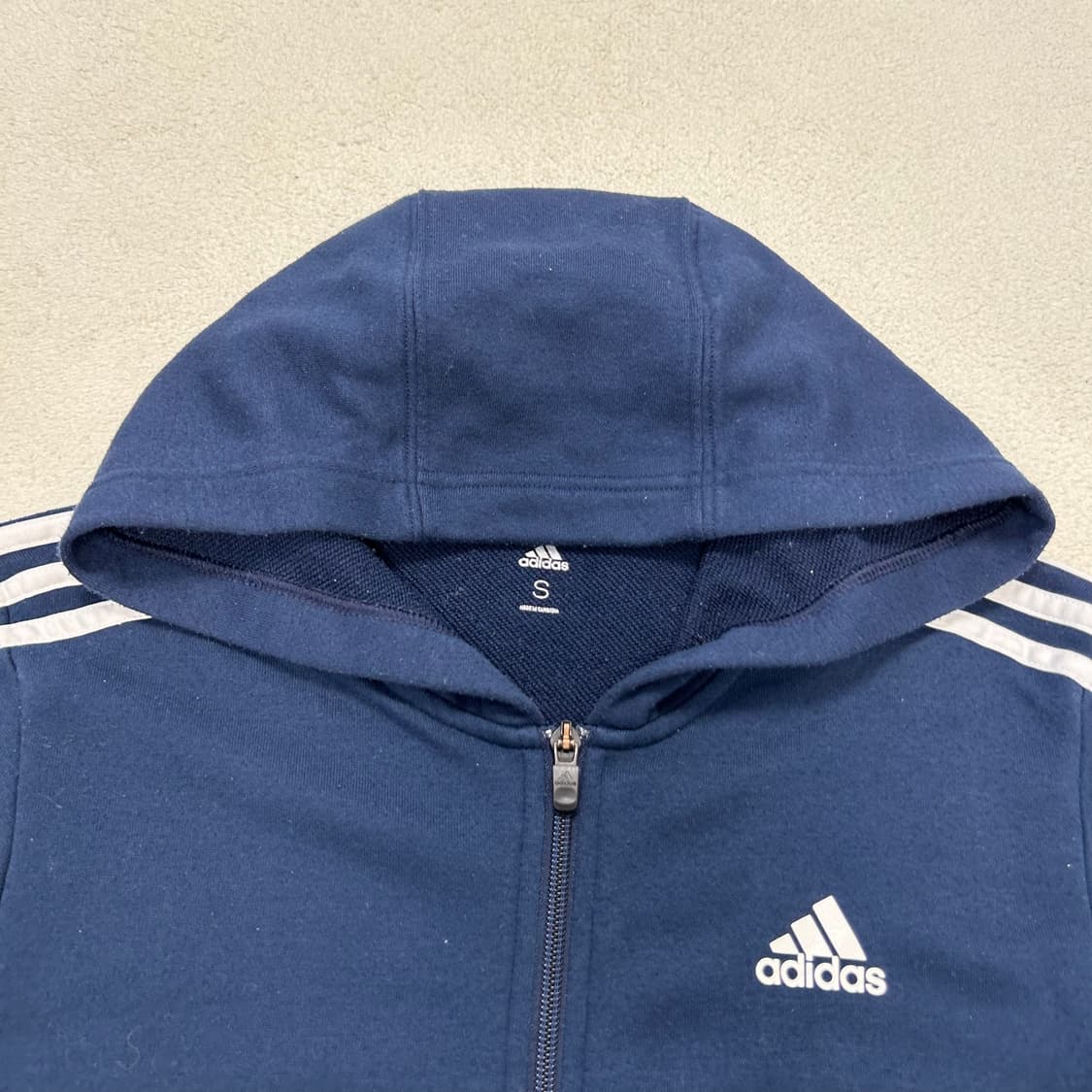 Adidas navy hood zip-up 상품이미지6