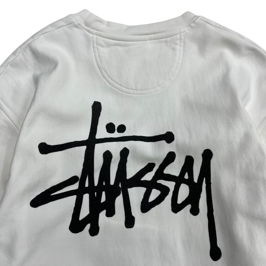 스투시 백로고 화이트 맨투맨 M 상품이미지7