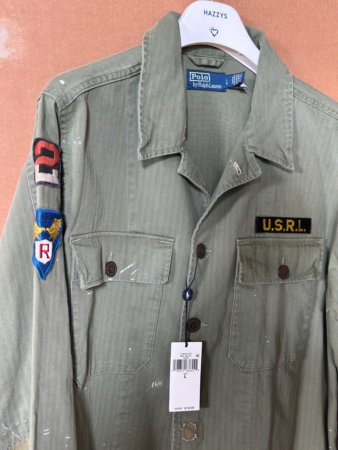 폴로 랄프로렌 릴렉스핏 헤링본 트윌 워크셔츠 상품이미지6