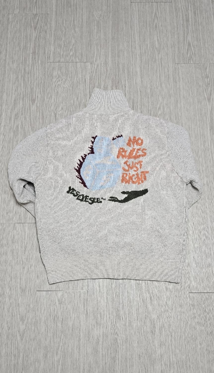 예스아이씨 다이스 니트 집업 L사이즈 상품이미지3