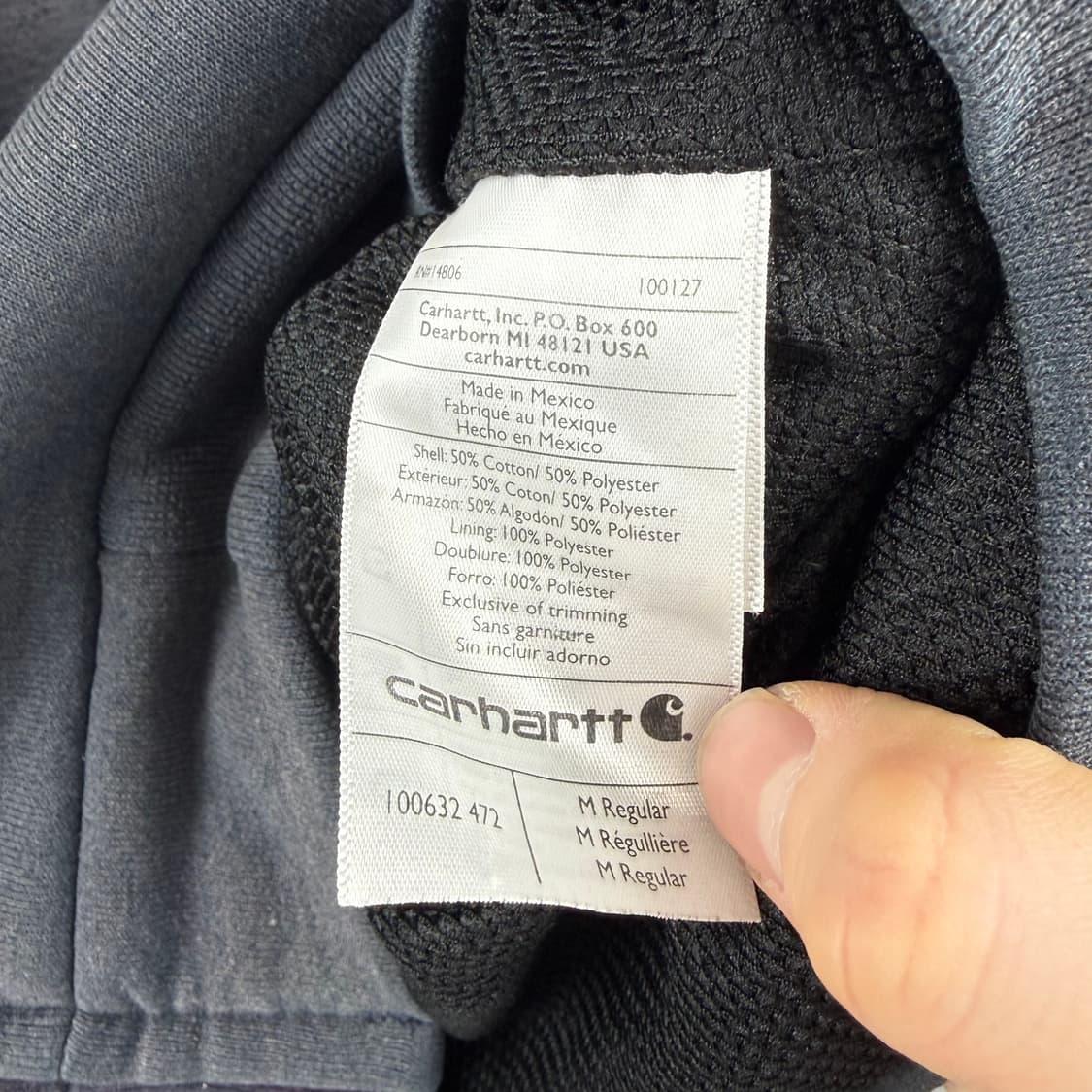 (M) 칼하트 레인디펜더 후드집업 네이비 (에이징) 상품이미지7