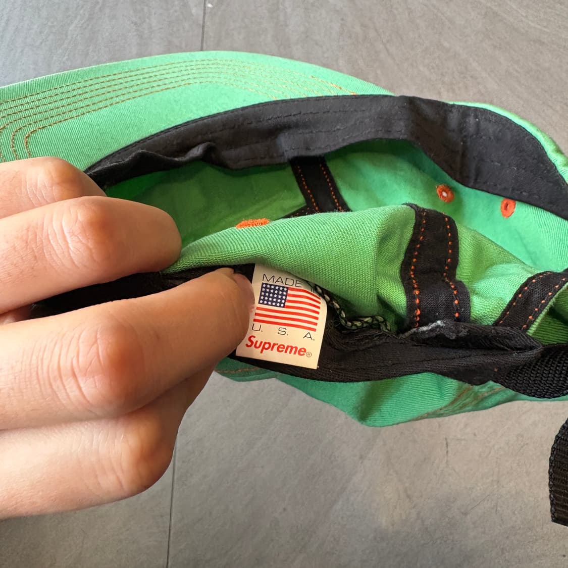 18ss 슈프림 콘트라스트 스티치 캠프 캡 상품이미지6