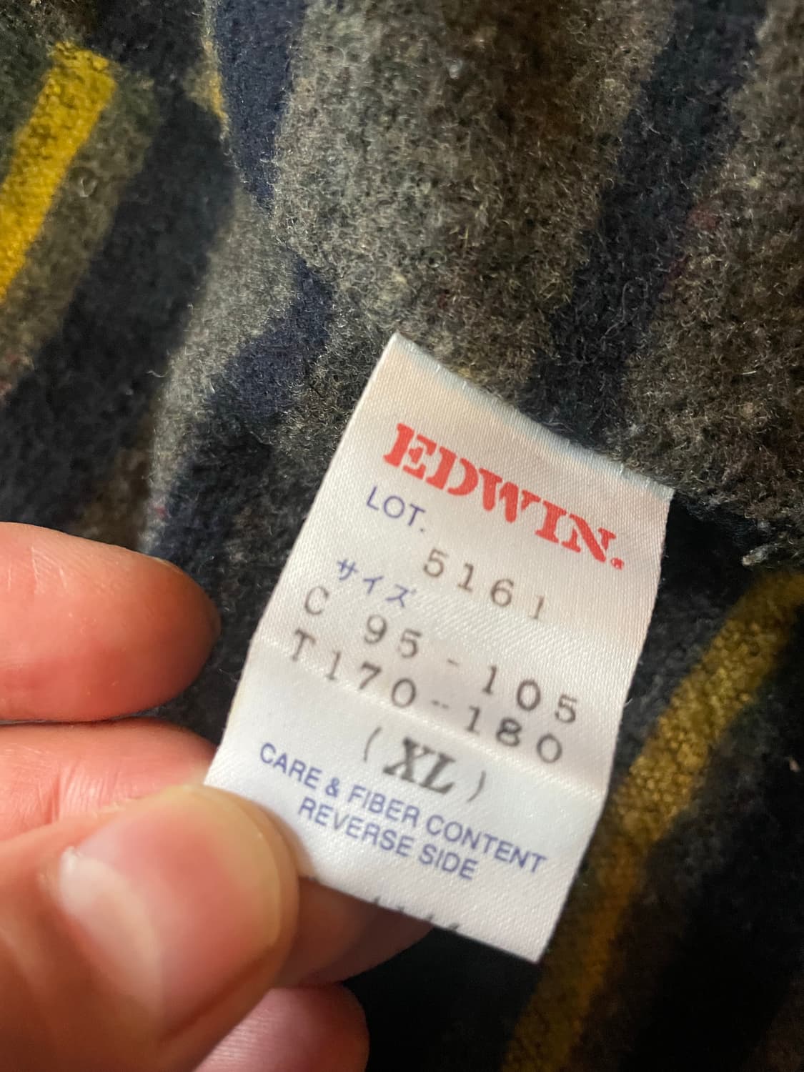 90s~00s made in japan EDWIN 블랭킷 데님 자켓 XL 상품이미지9