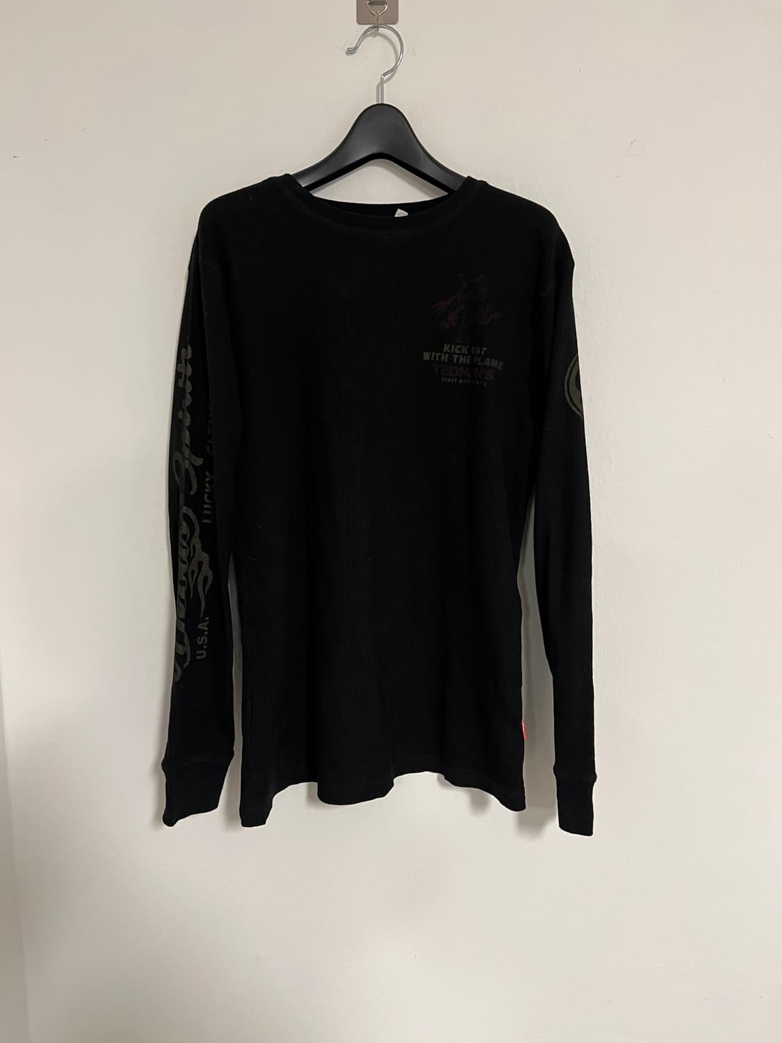 TEDCOMPAUY 데빌 프린트 와플 롱 슬리브 상품이미지1