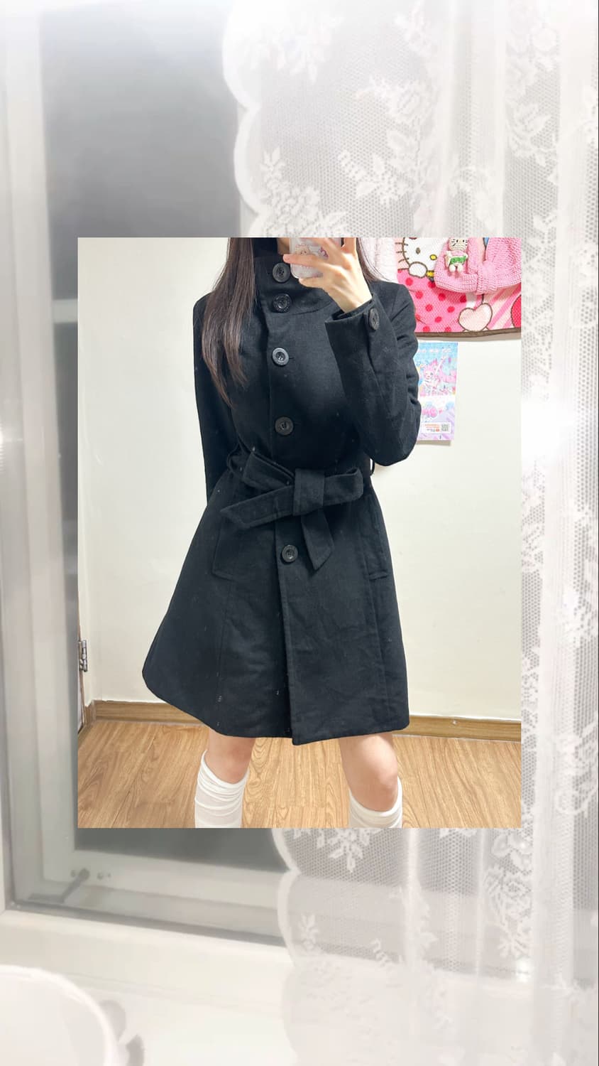 빈티지 핑키앤다이안 블랙 코트 달천깔 오네갸루 공겜여주 고딕 로걀 긱시크 상품이미지1