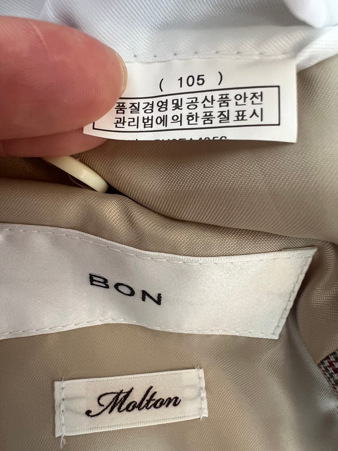 본 BON 남성 레드카키 잔체크 싱글자켓
 상품이미지7