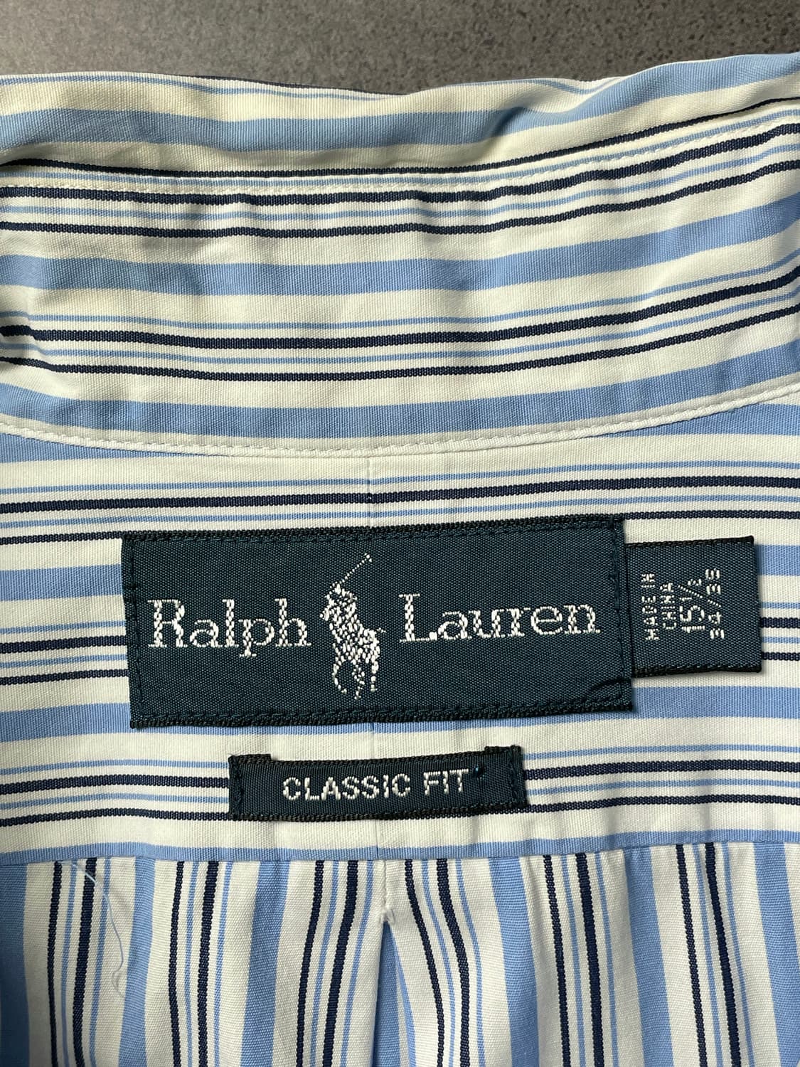 RALPH LAUREN 랄프로렌 빈티지 블루 스트라이프 셔츠 상품이미지9