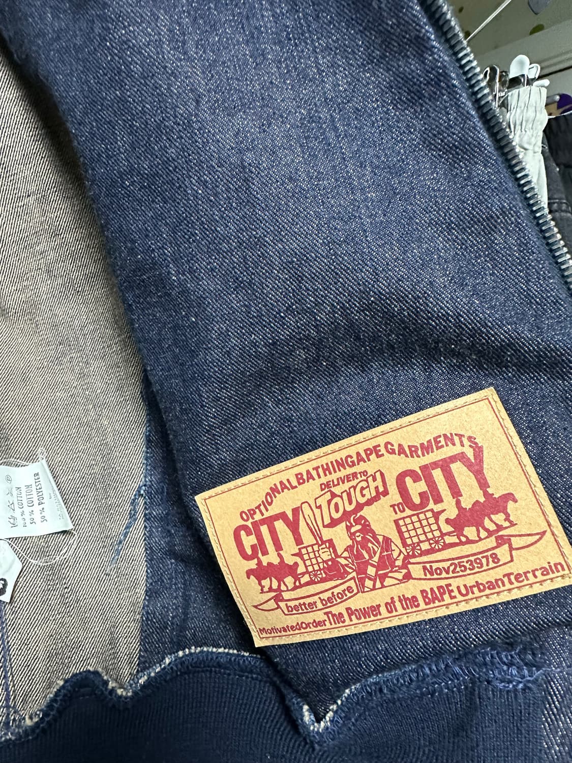 베이프 90's 데님 바시티 자켓 상품이미지3