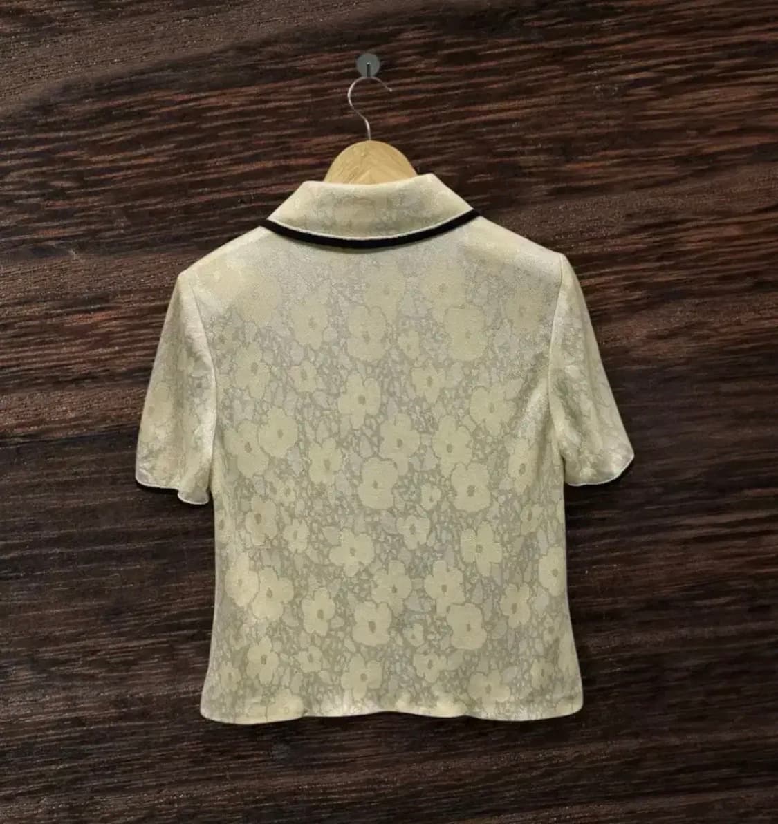 세인트존 St. John 아이보리색 레이스 엔틱 가디건 S 상품이미지6