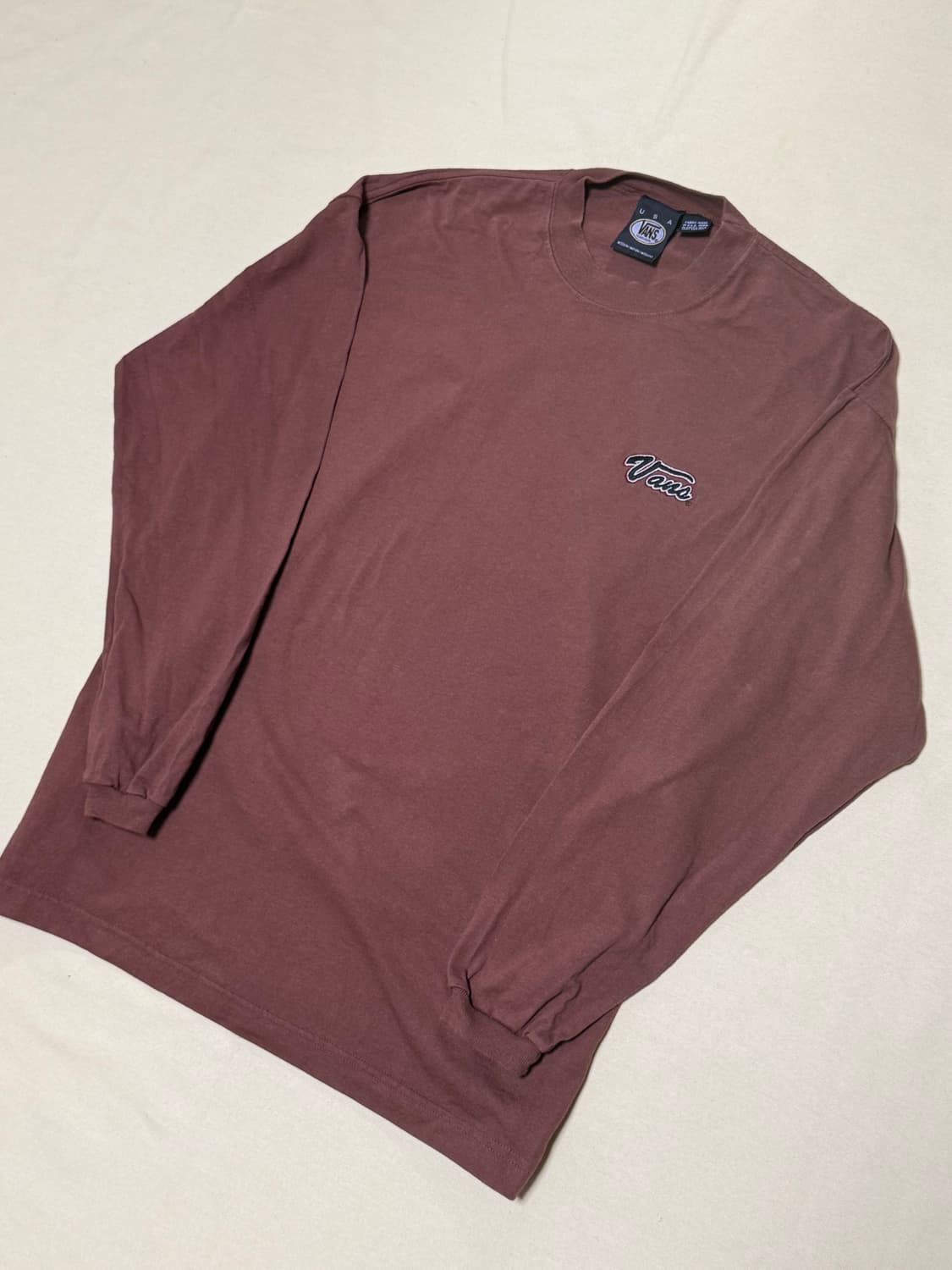 반스 스크립트 로고 롱슬리브 티셔트 90 usa fabric 상품이미지1