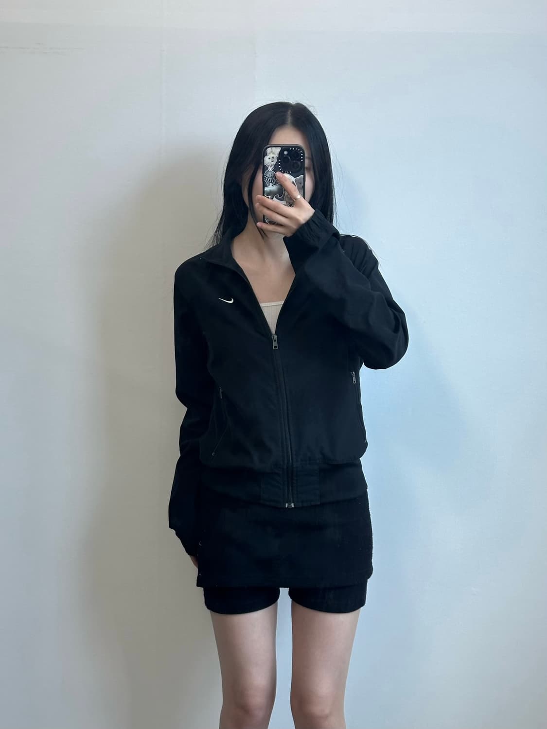 나이키 스우시 블랙 트랙탑 바람막이 자켓 상품이미지1