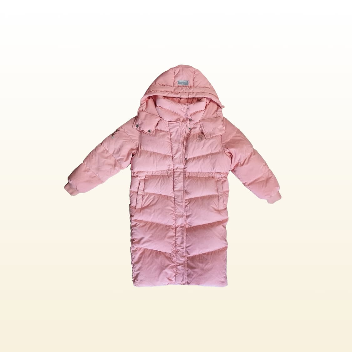 MLB 핑크 롱패딩 상품이미지1