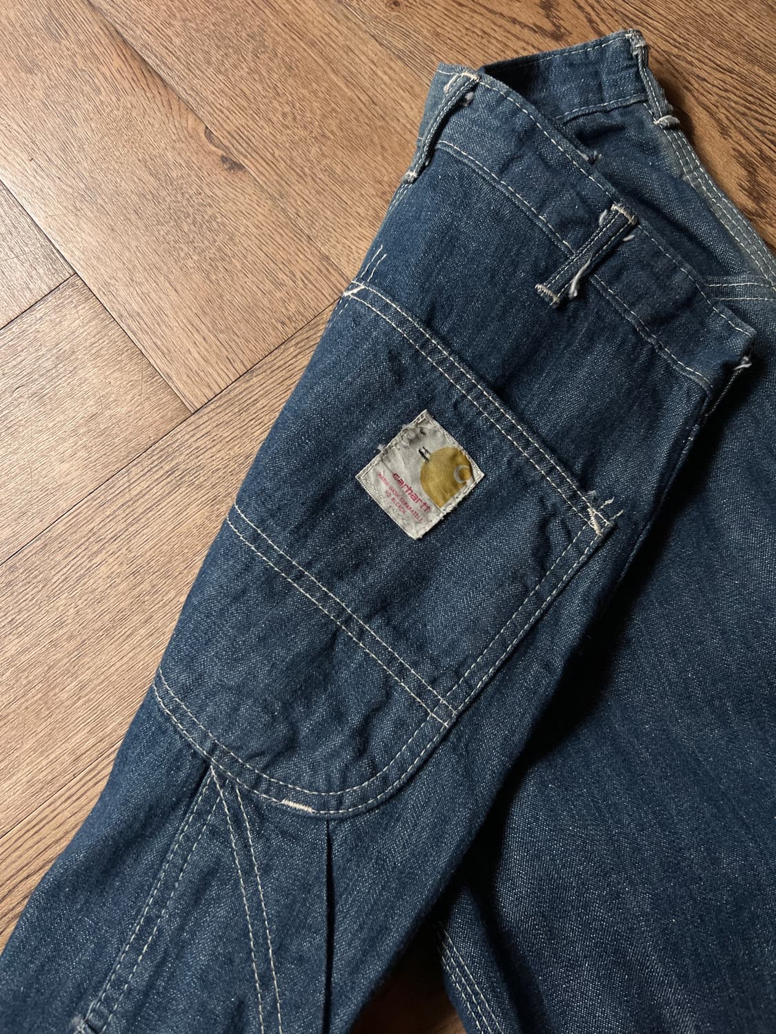 [25]70's 칼하트 OG 하드 페이딩 덩가리 싱글니 워크팬츠 상품이미지8