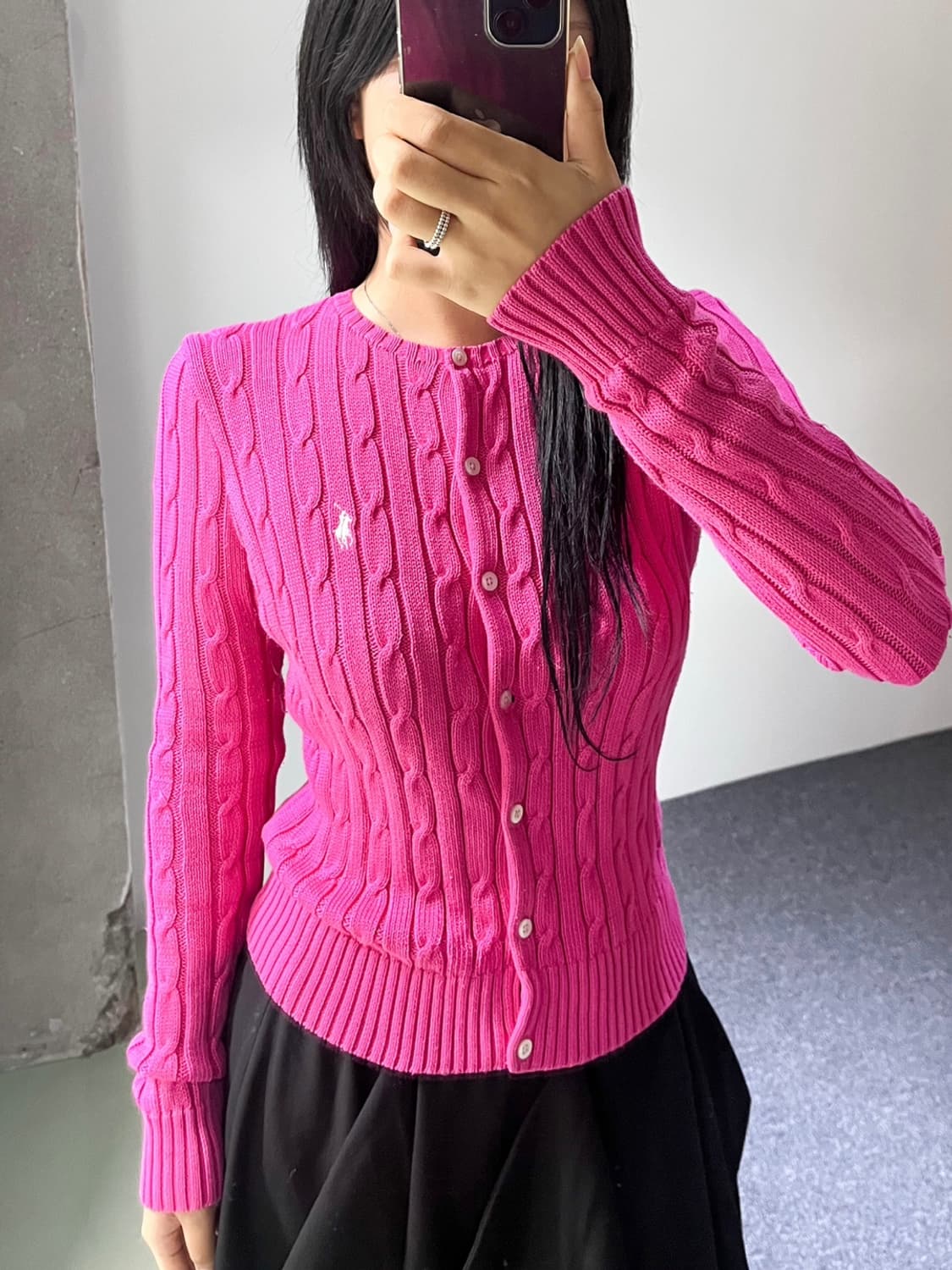 폴로 랄프 로렌 베이직 포니 케이블 가디건 상품이미지1