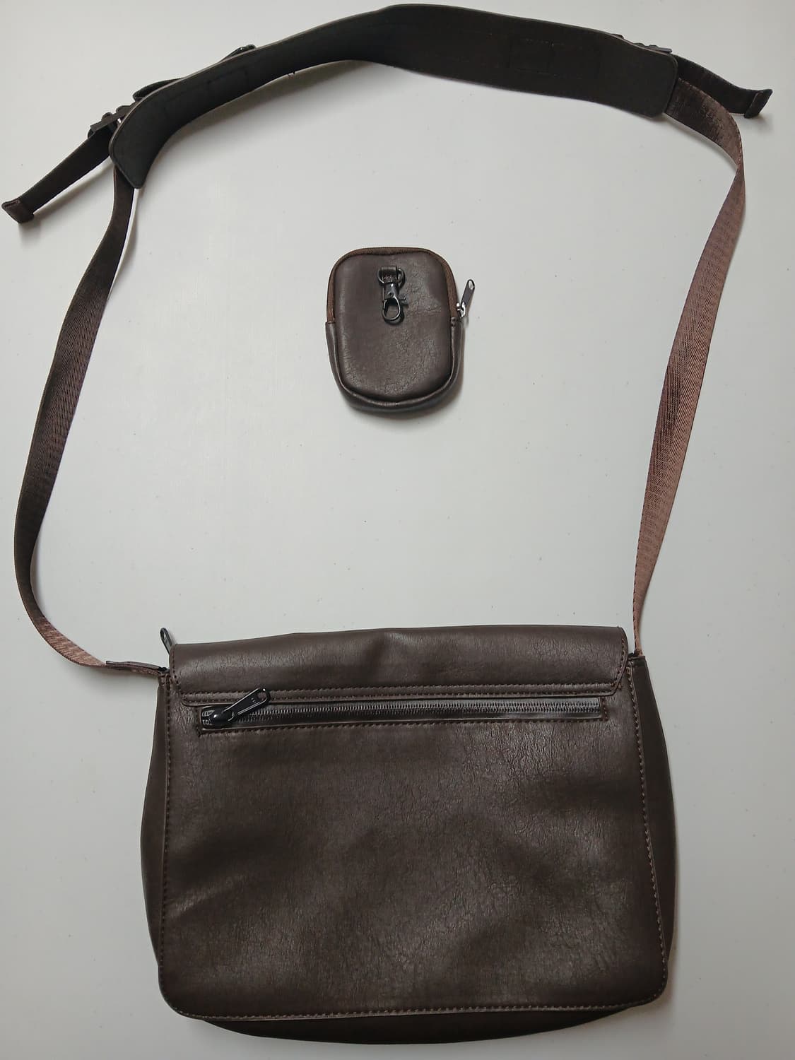 버핑레더 플랩 미니 크로스백 Brown (무료배송) 상품이미지1