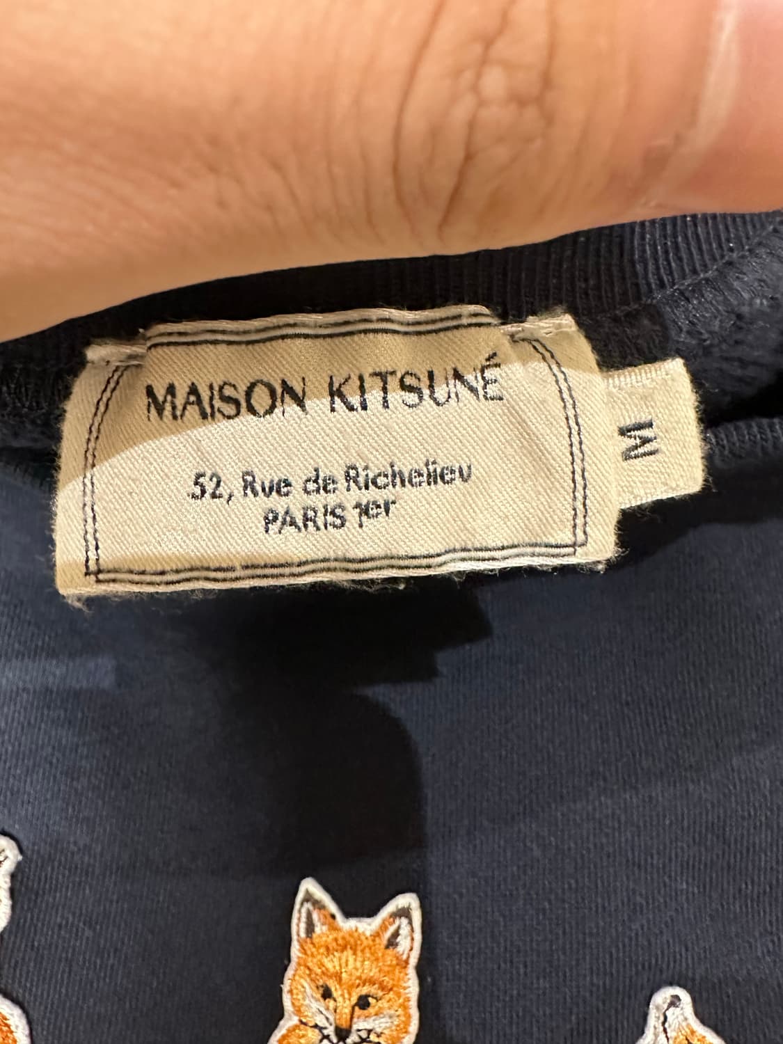 메종키츠네 요가 폭스 맨투맨 네이비 M 상품이미지2