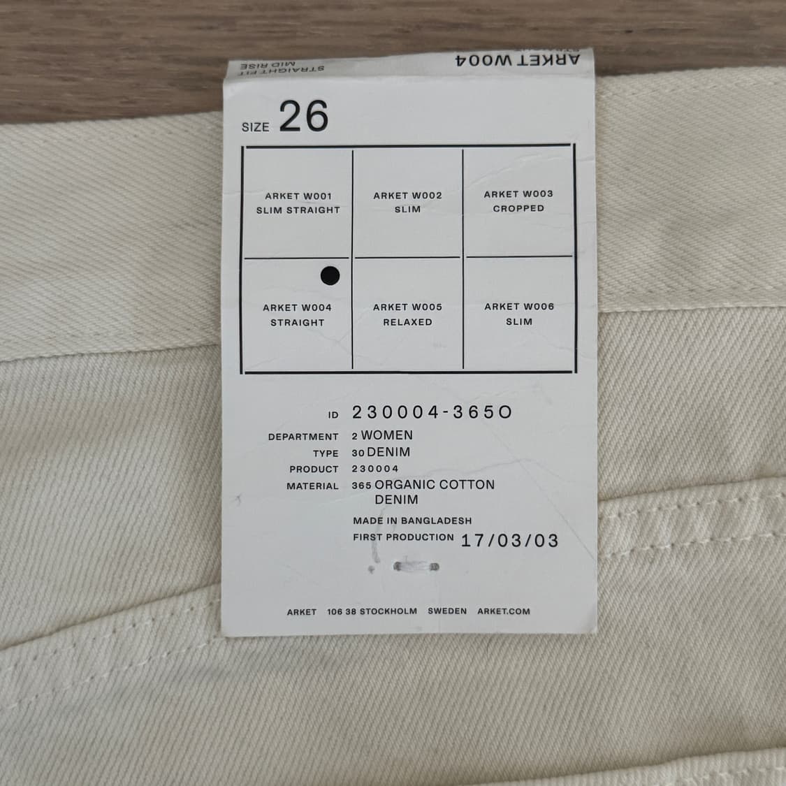 ARKET 스트레이트 핏 미드라이즈 데님 팬츠 26 상품이미지8
