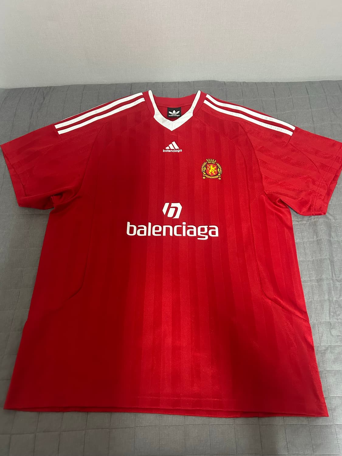 [2] 발렌시아가 아디다스 사커 풋볼 반팔 티셔츠 레드 상품이미지1