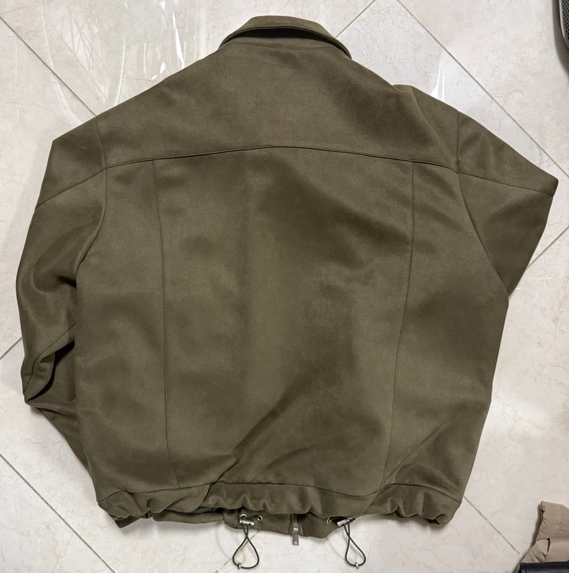 스탠다드에러 스웨이드 블루종 카키 상품이미지2