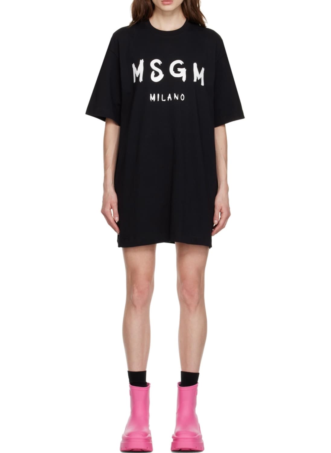 MSGM 블랙 크루넥 미니 원피스 상품이미지1