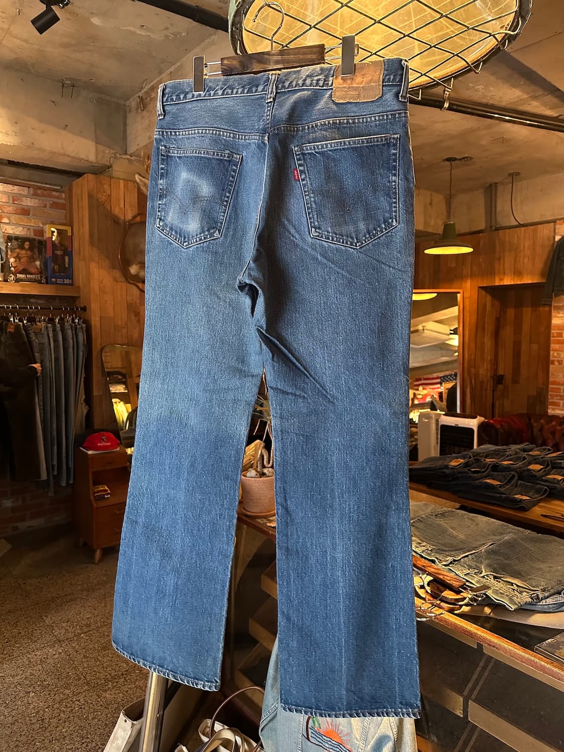 70s USA 빈티지 리바이스 517 66전기 부츠컷 데님 팬츠 상품이미지3