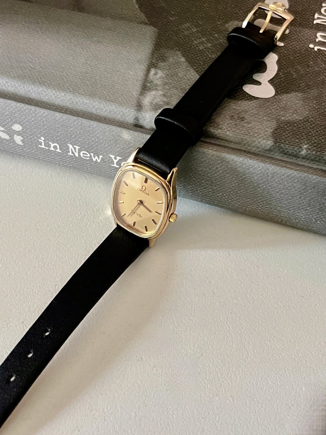 OMEGA 오메가 드빌 골드 케이스 쿼츠 시계  상품이미지6