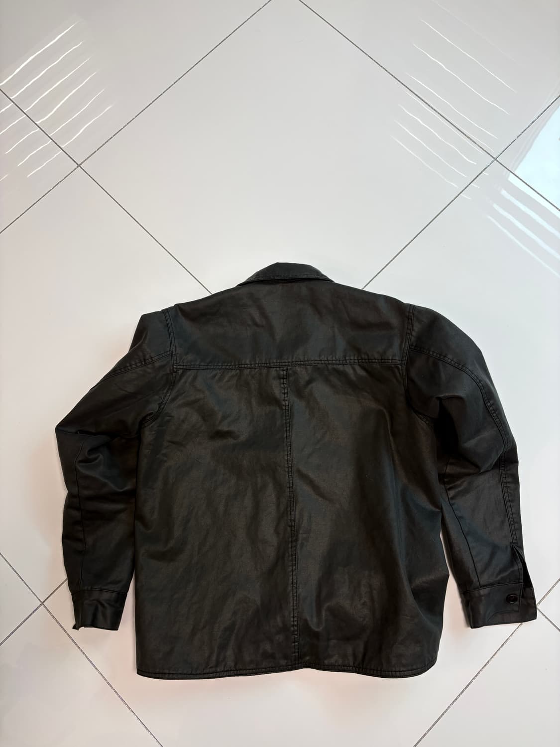 Sufficeedition Button shirt jacket black 상품이미지3