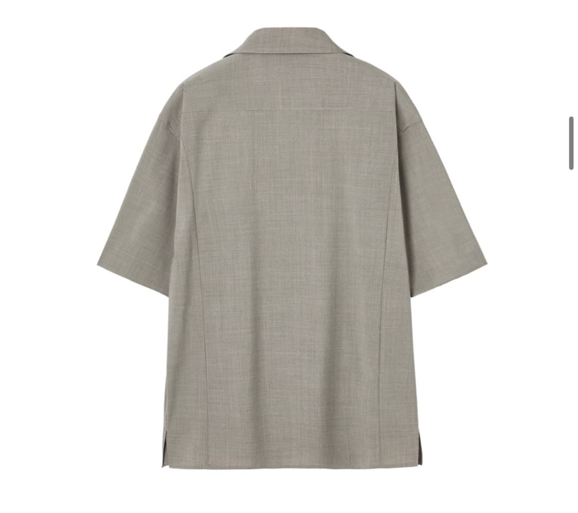 인사일런스 라이트 울 숏슬리브 셔츠 SAND BEIGE M사이즈 상품이미지2