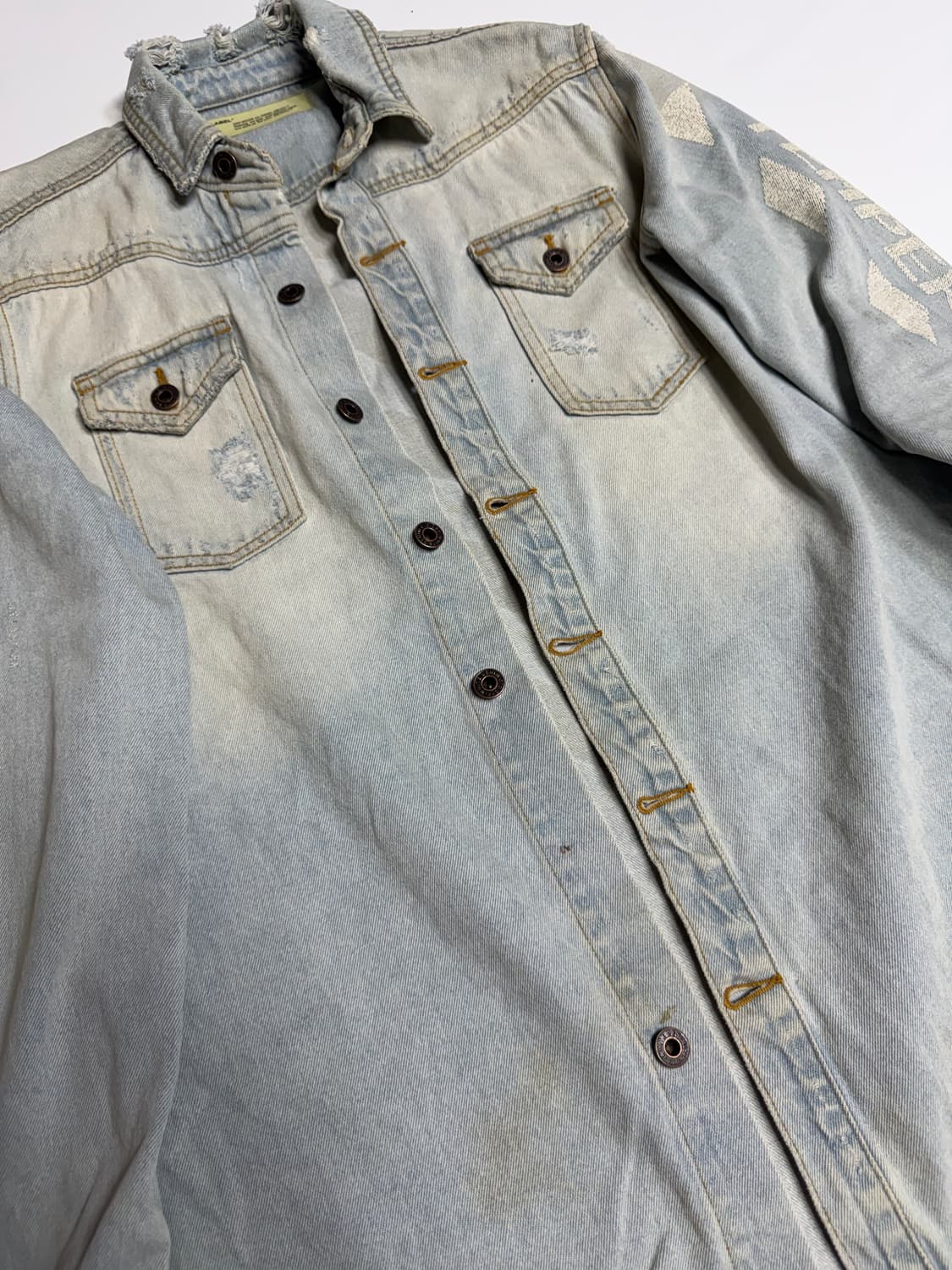 오프화이트 데님 셔츠 자켓 상품이미지10