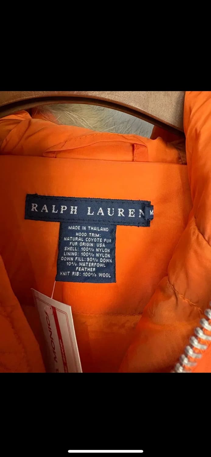 폴로랄프로렌 00s 덕다운 오렌지 크롭 봄버자켓 H1880 상품이미지7